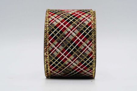 Festival Plaid Wired Ribbon_KF7132G-13_natural